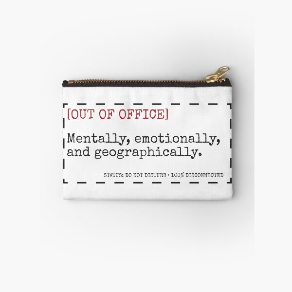 Item preview, Out Of Office Mentally Emotionally Sarcastic Work Humor Typography designed and sold by wildsilencee.