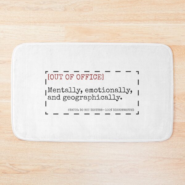 Item preview, Out Of Office Mentally Emotionally Sarcastic Work Humor Typography designed and sold by wildsilencee.