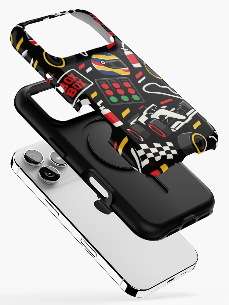 Thumbnail 2 of 4, iPhone Case, Box Box Racing – Formula Racing Motorsport Seamless Pattern - F1 designed and sold by therockstuff.