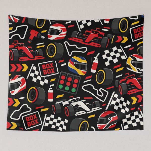 Item preview, Box Box Racing – Formula Racing Motorsport Seamless Pattern - F1 designed and sold by therockstuff.