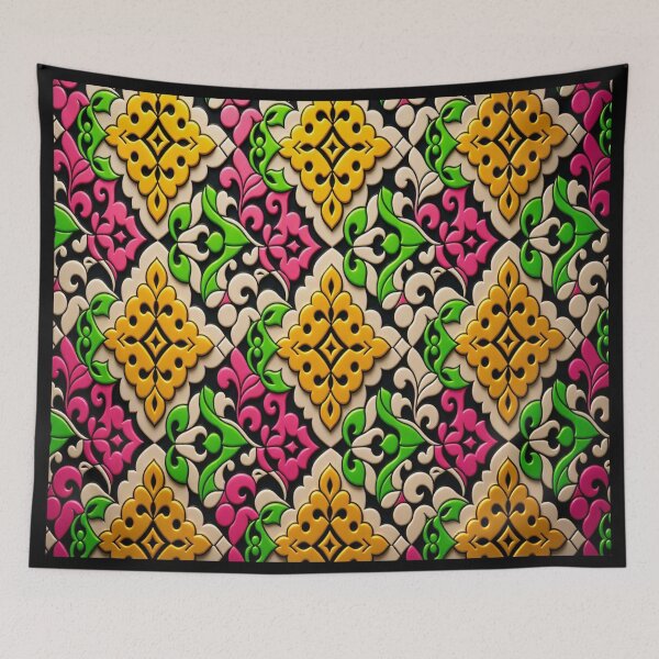 Item preview, 3D Mosaic Eagle Silhouette Art - Colorful Ethnic Geometric Pattern designed and sold by Breezes-of-Ida.