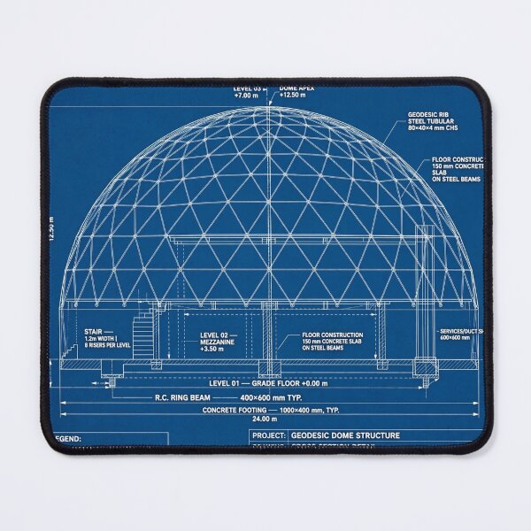 Item preview, Geodesic Dome Blueprint | Structural Cross Section Drawing designed and sold by Robert Lucio.