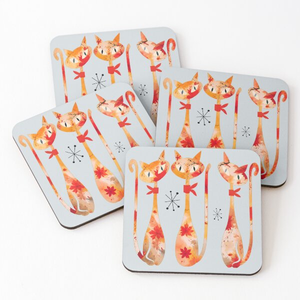 Item preview, Autumn leaves retro cool cats designed and sold by 247DesignStudio.