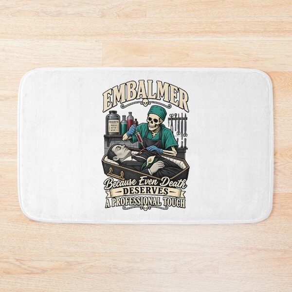 Item preview, Embalmer Dark Humor Skeleton Mortuary Vintage Style Illustration designed and sold by Tlantz95.