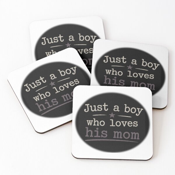 Item preview, Just a Boy Who Loves His Mom – Sweet Minimalist Mother Appreciation Design designed and sold by NotSoSubtleRosiePeas.