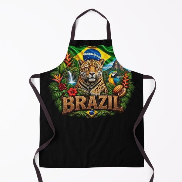 Item preview, Brazil Heritage – Jaguar & Rainforest Emblem designed and sold by FlagX.