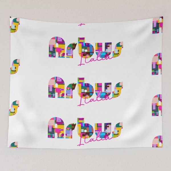 Item preview, Arbus, Medio Campidano, Italia, Italia, diseño tipográfico colorido para viajeros designed and sold by Wanderful-roads.