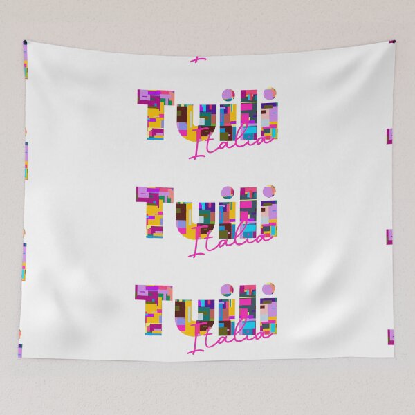 Item preview, Tuili, Medio Campidano, Italia, Italia, diseño tipográfico colorido para viajeros designed and sold by Wanderful-roads.