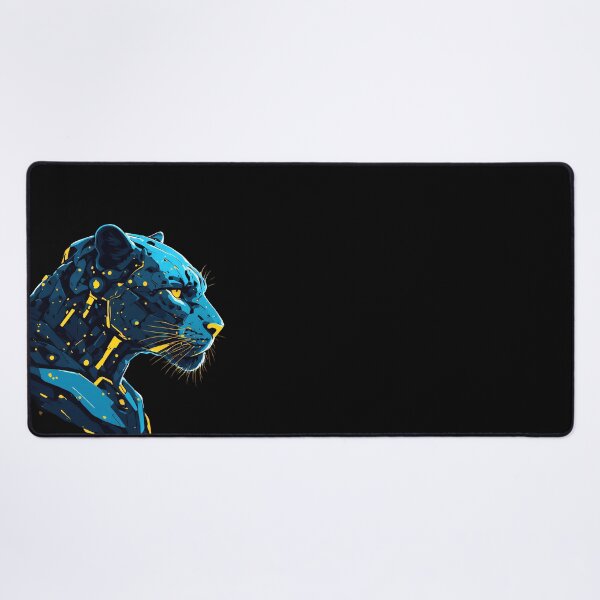 Item preview, Cyberpunk Neon Mecha Panther Glowing Blue Armor designed and sold by Cyber Gold Studio.
