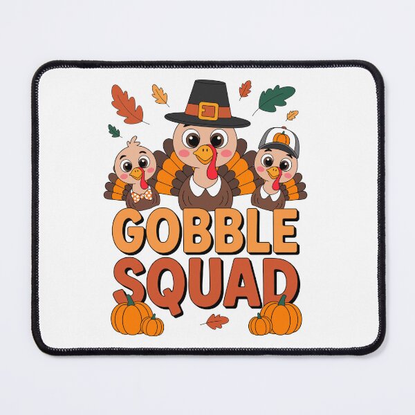 Item preview, Gobble Squad – Cute Thanksgiving Turkey Trio Art designed and sold by jkrphoto.