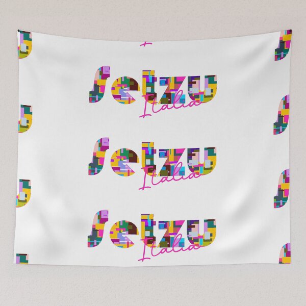 Item preview, Setzu, Medio Campidano, Italia, Italia, diseño tipográfico colorido para viajeros designed and sold by Wanderful-roads.