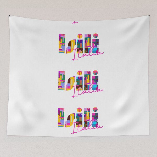 Item preview, Isili, Sud Sardegna, Italy, Italia, colorful typography design for travellers designed and sold by Wanderful-roads.