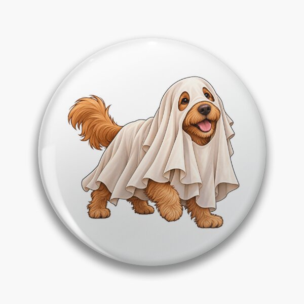 Item preview, Cute Dog in Ghost Costume for Halloween designed and sold by Seasons & Reasons.