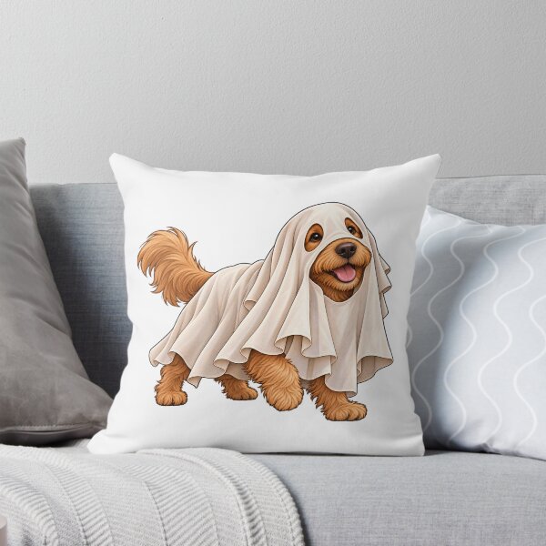 Item preview, Cute Dog in Ghost Costume for Halloween designed and sold by Seasons & Reasons.