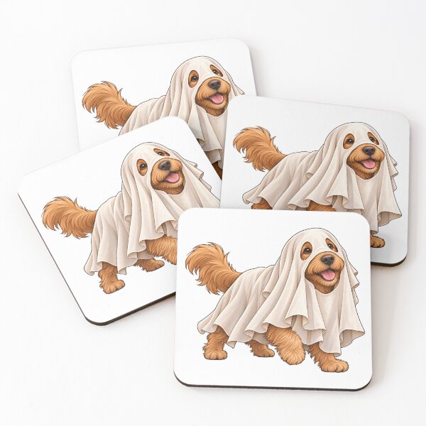 Item preview, Cute Dog in Ghost Costume for Halloween designed and sold by Seasons & Reasons.