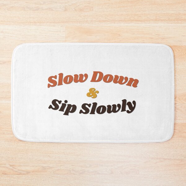 Item preview, Slow Down And Sip Slowly Retro 70s Wavy Coffee Lover Typography designed and sold by wildsilencee.