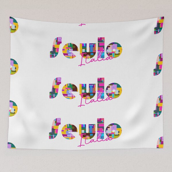 Item preview, Seulo, Sud Sardegna, Italy, Italia, colorful typography design for travellers designed and sold by Wanderful-roads.