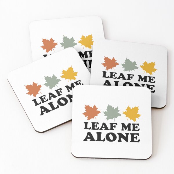 Item preview, Retro Leaf Me Alone Funny Autumn Fall Puns Maple Leaves designed and sold by Shape Snip Studio.