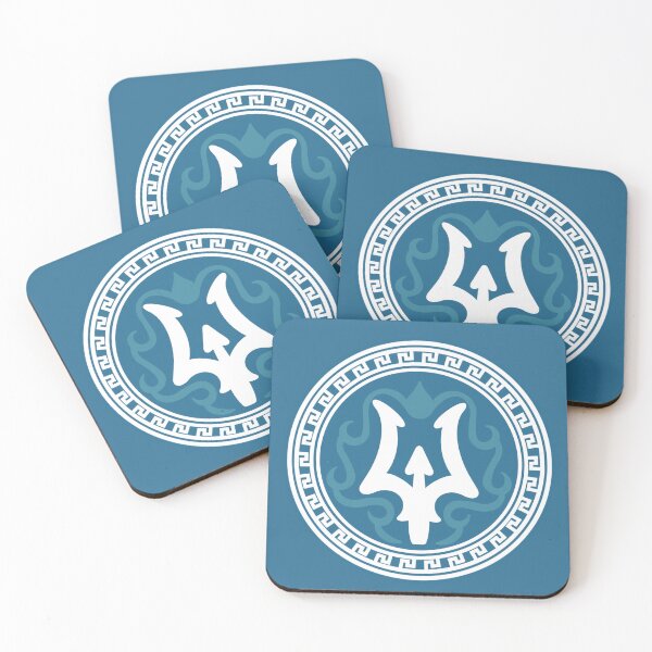 Item preview, Emblema de la cabaña de Percy Jackson "Poseidón" (fondo azul) designed and sold by jamierachelz.