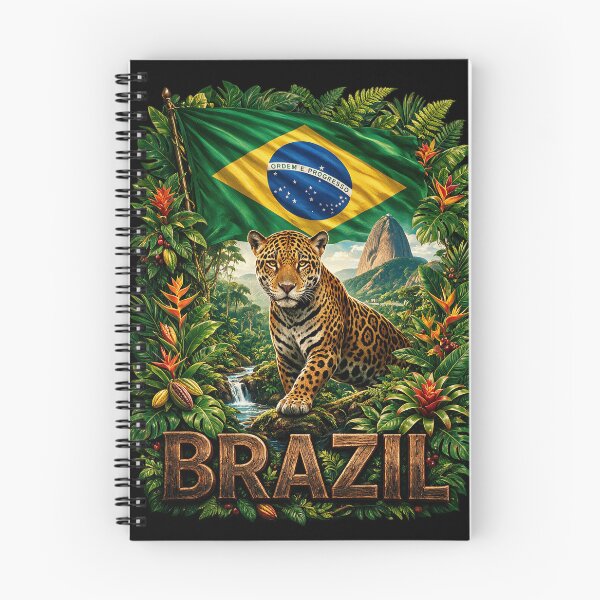 Item preview, Brazil Heritage – Jaguar & Rainforest Emblem designed and sold by FlagX.