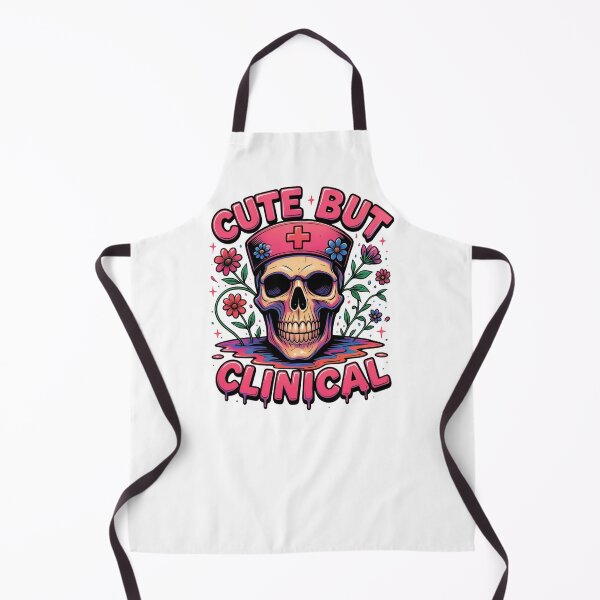 Item preview, Cute But Clinical Floral Nurse Skull designed and sold by MarCinu Art.