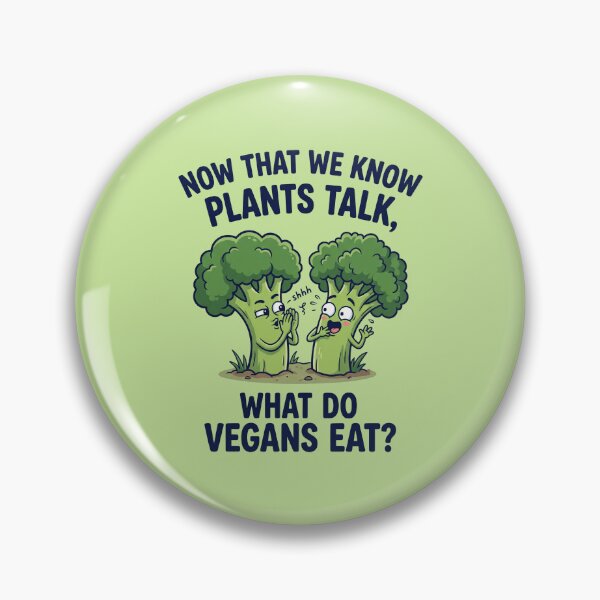 Item preview, Funny Talking Plants Vegan Humor Cute Broccoli Cartoon Art designed and sold by FrozenFits.