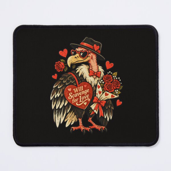 Item preview, Will Scavenge for Love – Romantic Vulture designed and sold by AwesomeBeyondLimits.