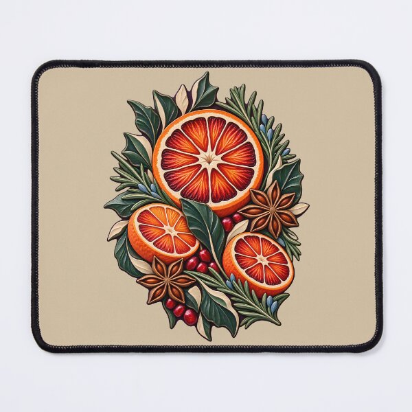 Item preview, Solstice Citrus Relief – Winter Botanical Medallion designed and sold by VioVibe.