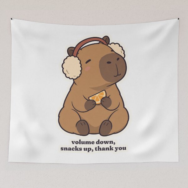 Item preview, Overstimulated Capybara Volume Down Snacks Up designed and sold by OuqCreations.