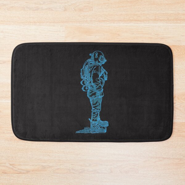 Item preview, Blue Diver Underwater Exploration Illustration designed and sold by zwaftney.