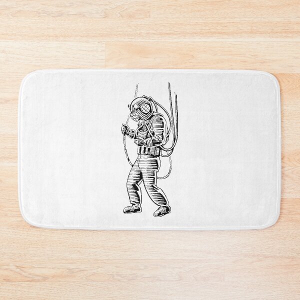 Item preview, Intricate Deep Sea Diver Illustration with Vintage Style and Ocean Exploration Theme designed and sold by zwaftney.