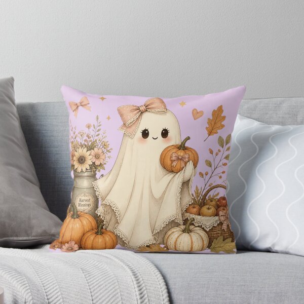 Item preview, Tender Ghost Autumn Blessings Floral Pumpkins Illustration designed and sold by GlaSher.