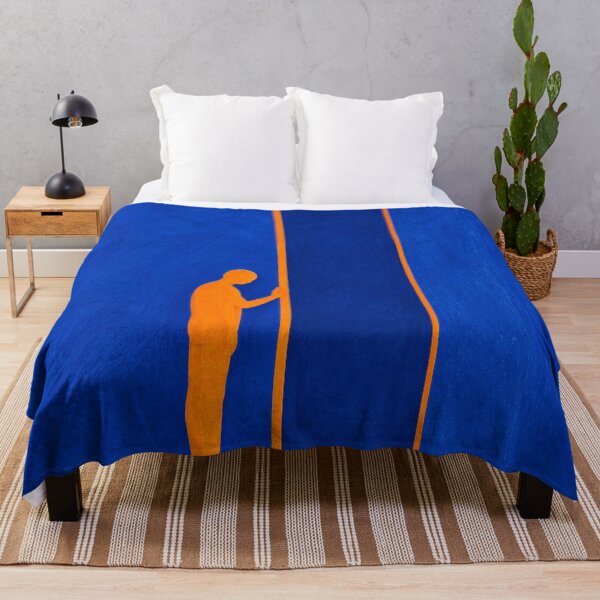 Item preview, 'Not Yet, But Soon' — Blue and Orange Doorway Figurative Art designed and sold by Moodzu.