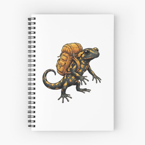 Item preview, Salamander Adventure Explorer – Vintage Amphibian Backpacker designed and sold by timizar.