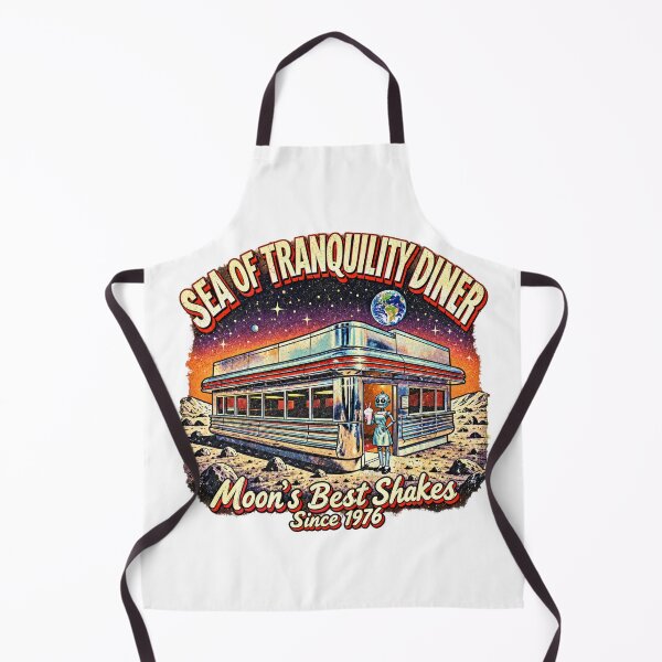 Item preview, Sea of Tranquility Diner – Retro Moon Diner Robot Waitress Vintage Sci-Fi Design designed and sold by Dangelus974.