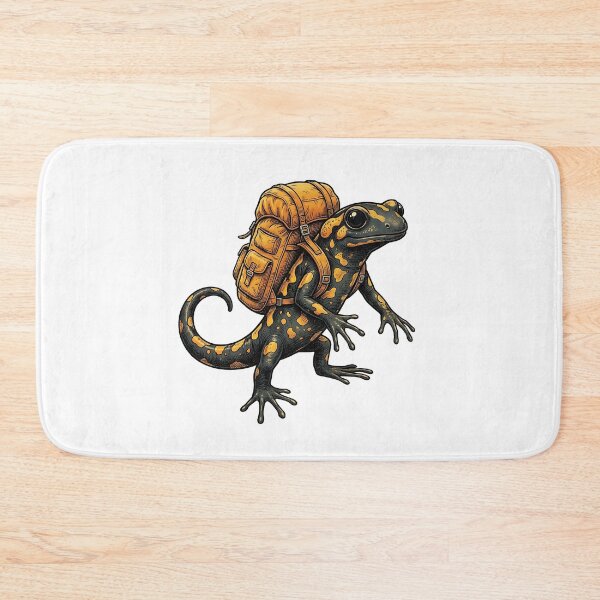 Item preview, Salamander Adventure Explorer – Vintage Amphibian Backpacker designed and sold by timizar.