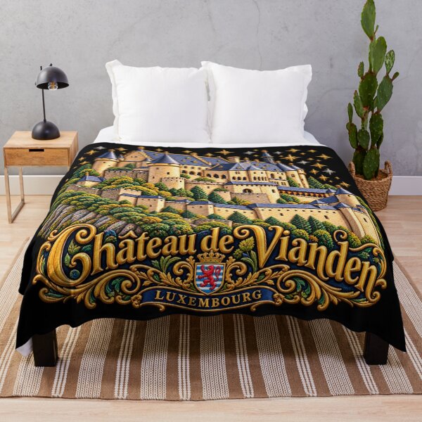 Item preview, Vianden Castle Luxembourg Ornate Medieval Travel Art designed and sold by Emoji Emblems.