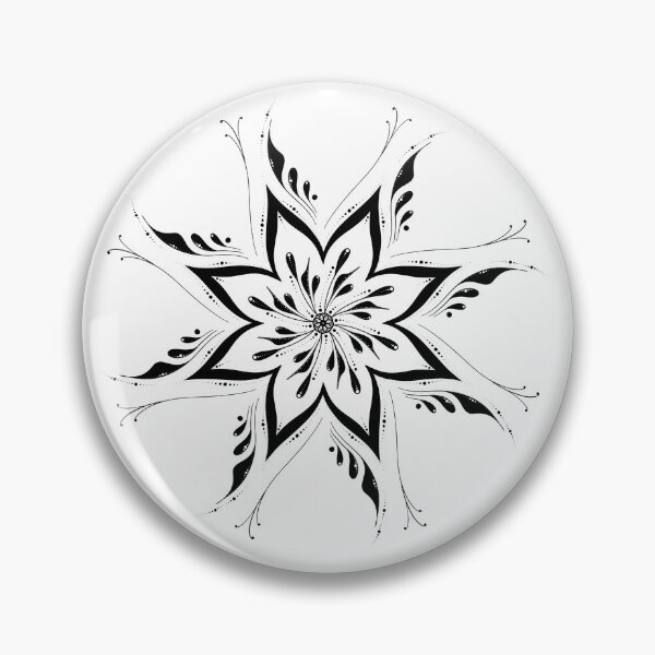 Item preview, Ornamental Flower – Dotwork Floral Mandala designed and sold by LolaCrea-Art.