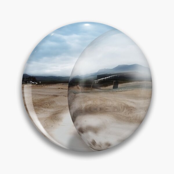 Item preview, Surreal crystal ball in a lonely desert landscape designed and sold by JinxisArts.
