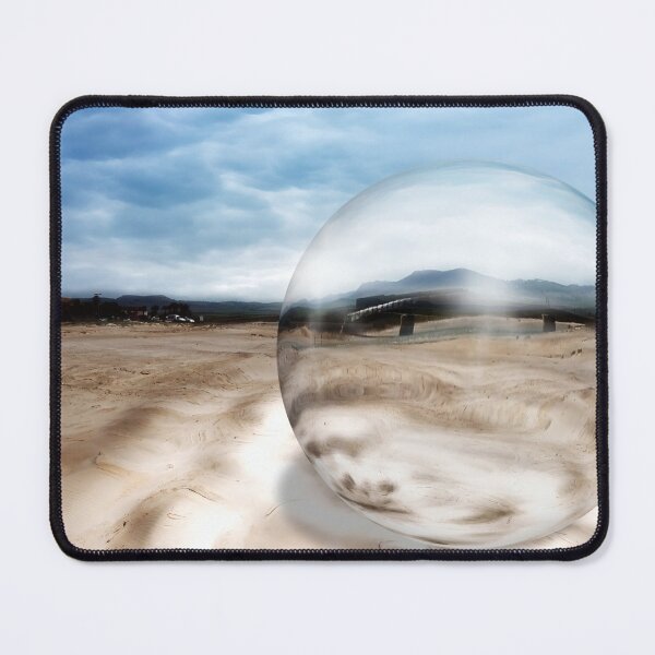 Item preview, Surreal crystal ball in a lonely desert landscape designed and sold by JinxisArts.