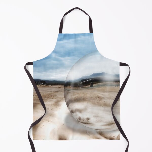 Item preview, Surreal crystal ball in a lonely desert landscape designed and sold by JinxisArts.