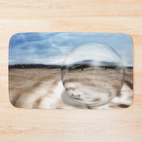 Item preview, Surreal crystal ball in a lonely desert landscape designed and sold by JinxisArts.