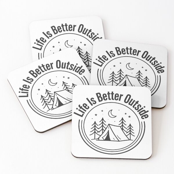 Item preview, Life Is Better Outside Camping Badge designed and sold by ThePrintArt.