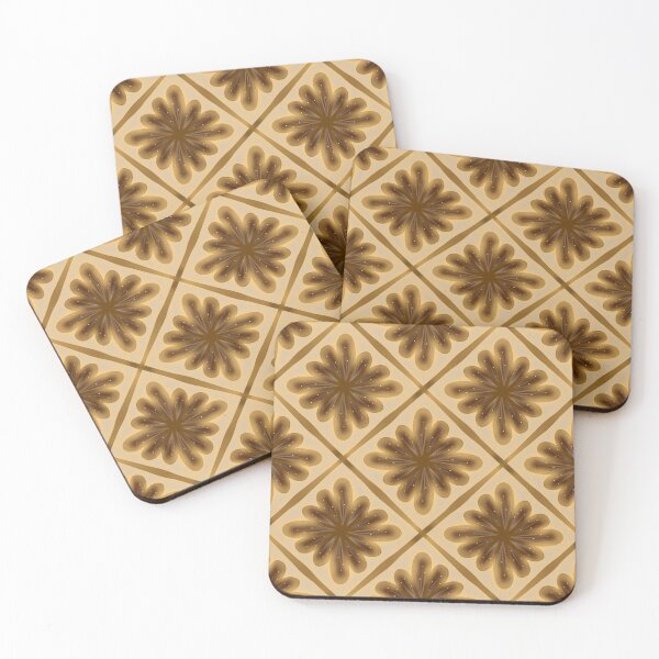 Item preview,  Vintage Floral Diamond Pattern - Gold designed and sold by Rukhscreations.