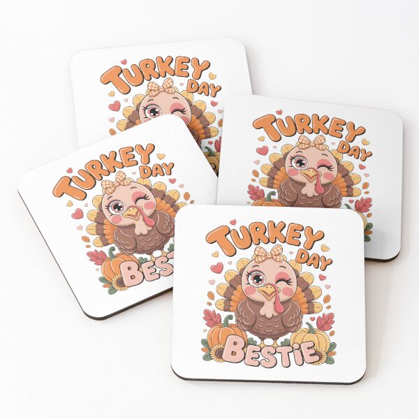 Item preview, Turkey Day Bestie – Cute Thanksgiving Turkey Art designed and sold by jkrphoto.