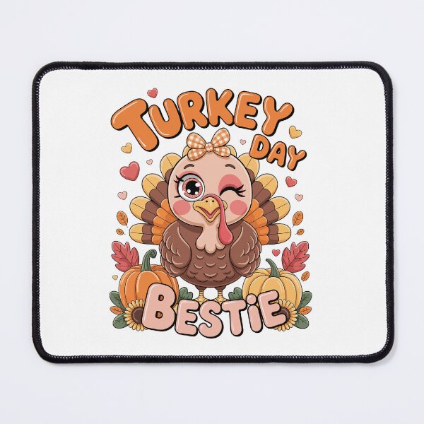 Item preview, Turkey Day Bestie – Cute Thanksgiving Turkey Art designed and sold by jkrphoto.