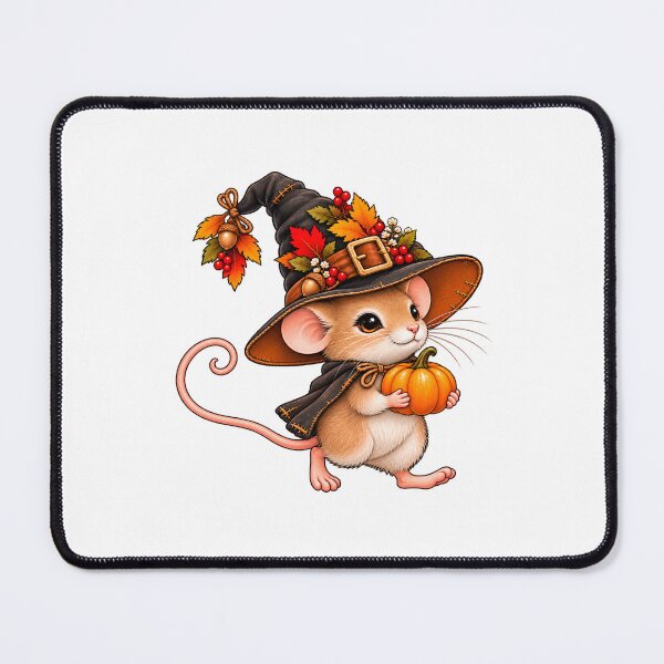 Item preview, Cute Autumn Witch Mouse with Pumpkin designed and sold by Seasons & Reasons.