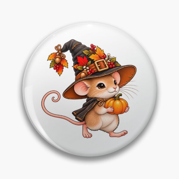 Item preview, Cute Autumn Witch Mouse with Pumpkin designed and sold by Seasons & Reasons.