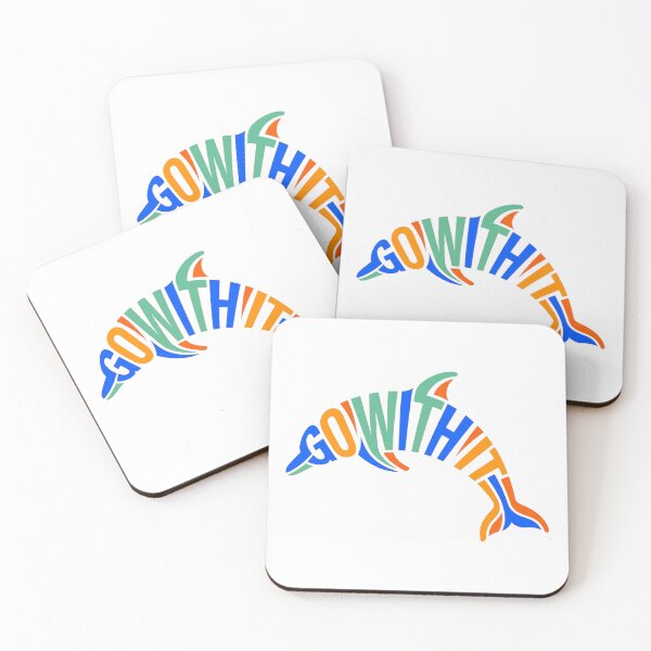 Item preview, Go With It Fish Typography – Colorful Go With the Flow Design designed and sold by CreativeArtisanPrints Shop.