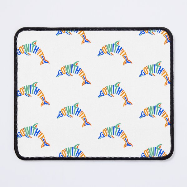 Item preview, Go With It Fish Typography – Colorful Go With the Flow Design designed and sold by CreativeArtisanPrints Shop.